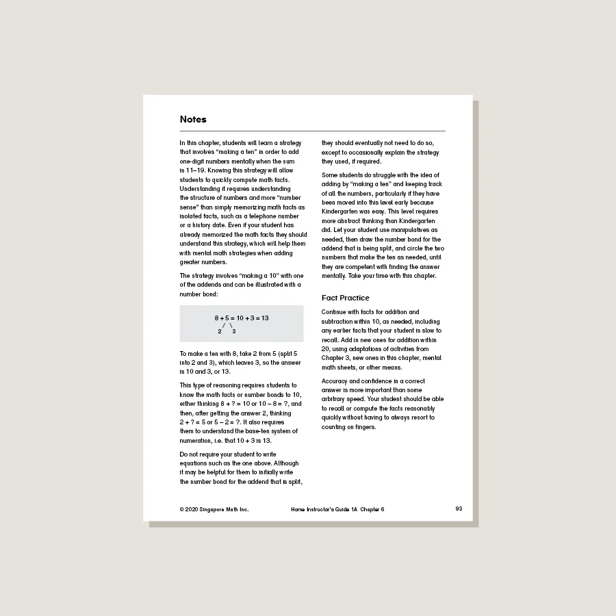 Dimensions Math Home Instructor's Guide 1A - Blemished - Image 3