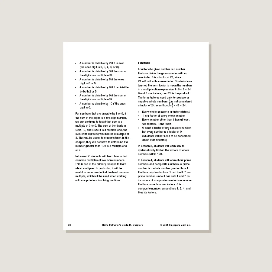 Dimensions Math Home Instructor's Guide 4A - Image 4