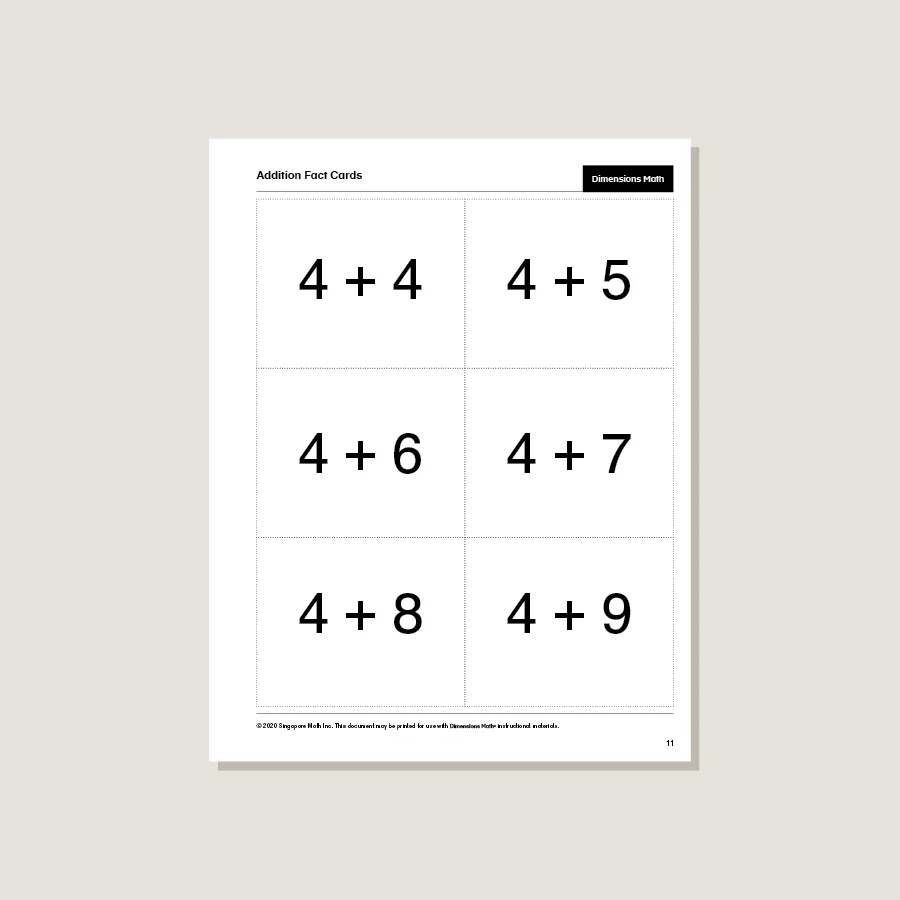 Dimensions Math Home Instructor's Printouts 1A - Blemished - Image 2
