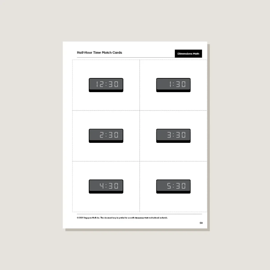 Dimensions Math Home Instructor's Printouts 1B - Image 3