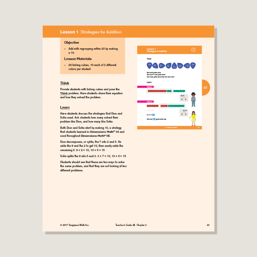 Dimensions Math Teacher's Guide 2A - Blemished - Image 2