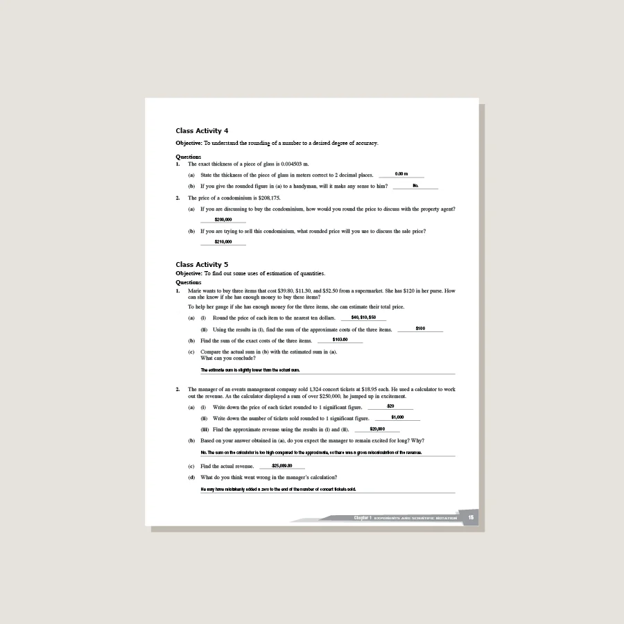Dimensions Math Teaching Notes and Solutions 8A - Blemished - Image 3