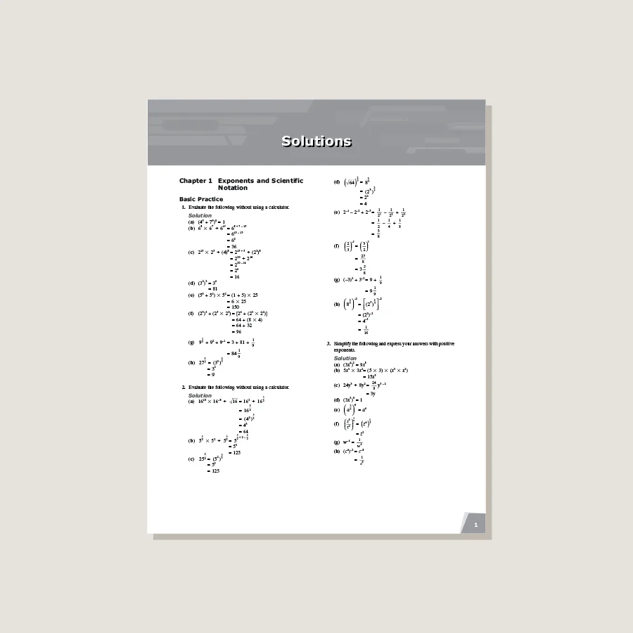 Dimensions Math Workbook Solutions 8A - Image 2
