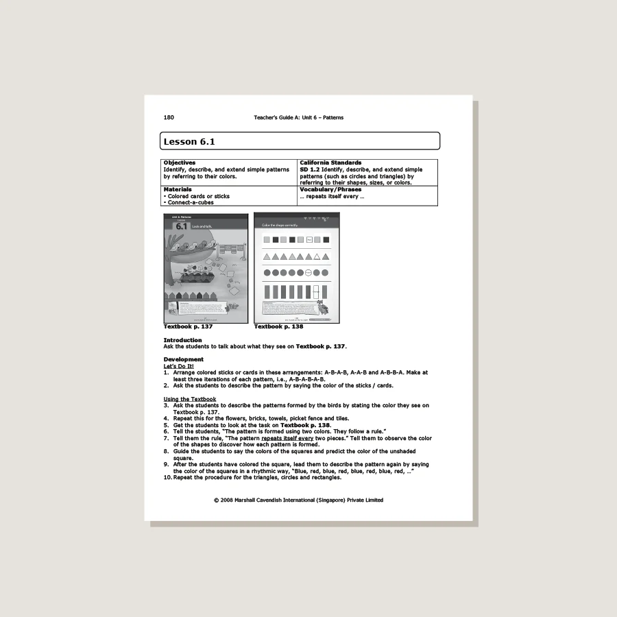 Earlybird Kindergarten Standards Edition Teacher's Guide A - Blemished - Image 3