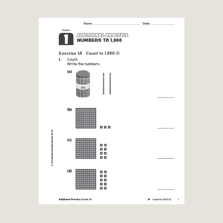 Primary Mathematics Additional Practice 2A (2022 Edition) - Blemished - Image 3