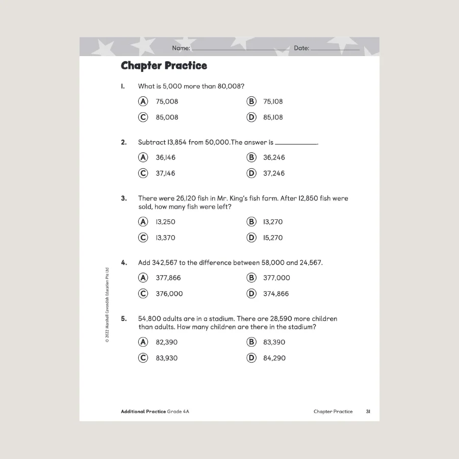 Primary Mathematics Additional Practice 4A (2022 Edition) - Image 3