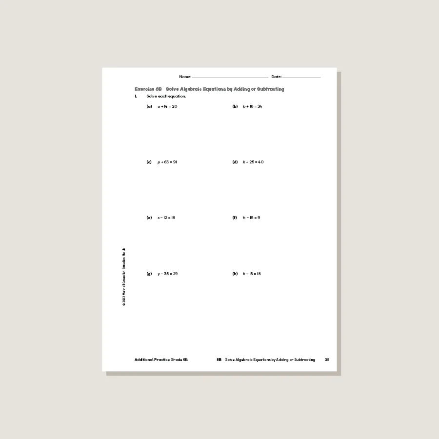 Primary Mathematics Additional Practice 6B (2022 Edition) - Blemished - Image 3