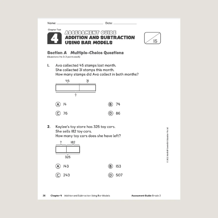 Primary Mathematics Assessment Guide Teacher Edition 2 (2022 Edition) - Image 2
