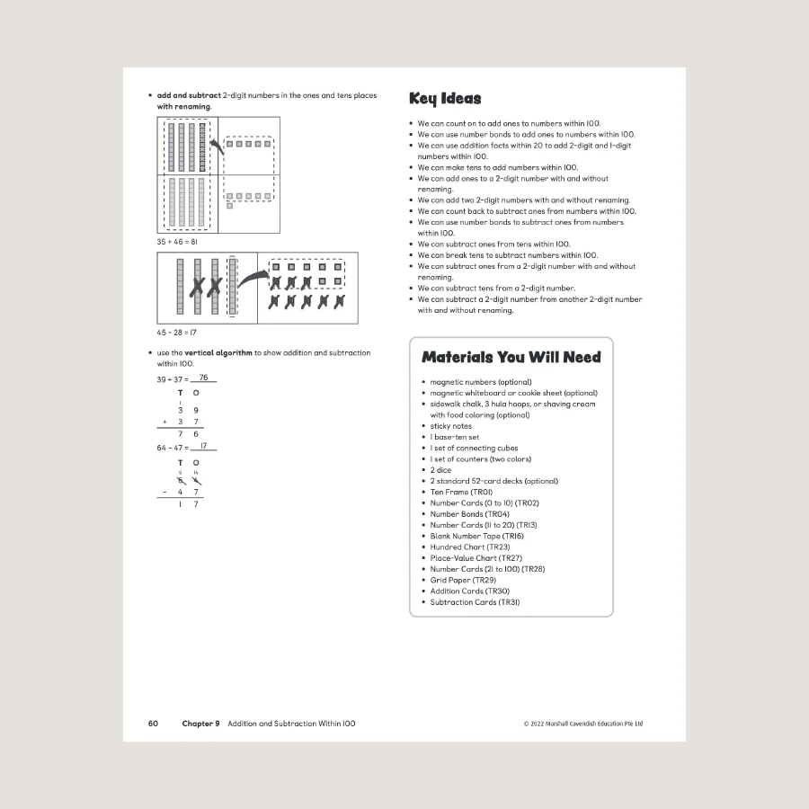 Primary Mathematics Home Instructor's Guide 1B (2022 Edition) - Blemished - Image 3