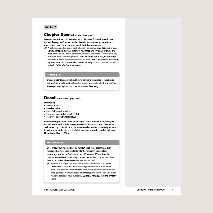 Primary Mathematics Home Instructor's Guide 2A (2022 Edition) - Blemished - Image 3