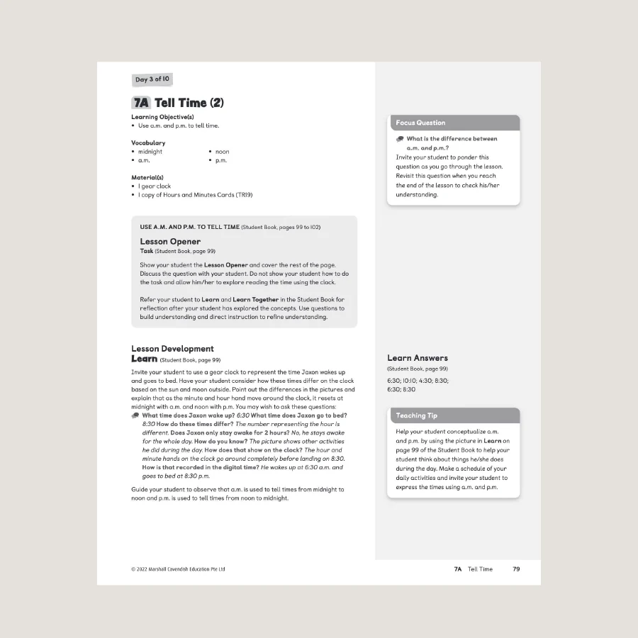 Primary Mathematics Home Instructor's Guide 2B (2022 Edition) - Blemished - Image 4