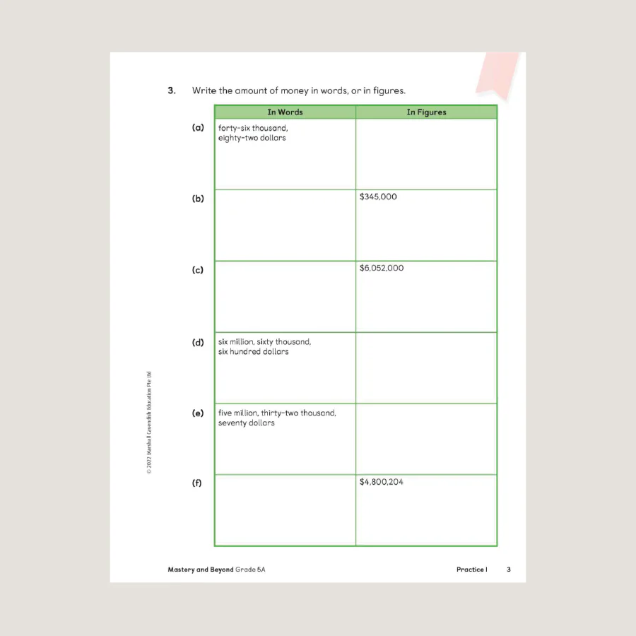 Primary Mathematics Mastery and Beyond 5A (2022 Edition) - Blemished - Image 4