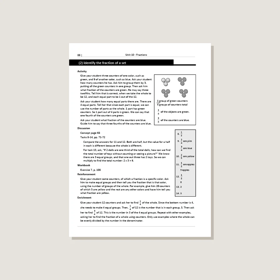 Primary Mathematics Standards Edition Home Instructor's Guide 2B - Image 4