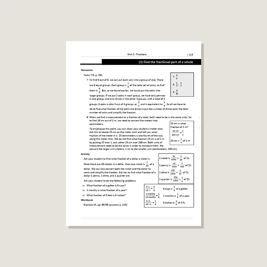 Primary Mathematics Standards Edition Home Instructor's Guide 4A - Image 2