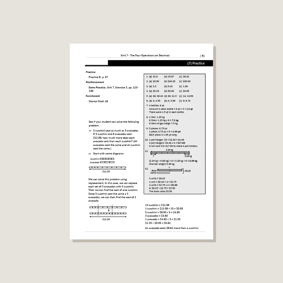 Primary Mathematics Standards Edition Home Instructor's Guide 4B - Blemished - Image 4
