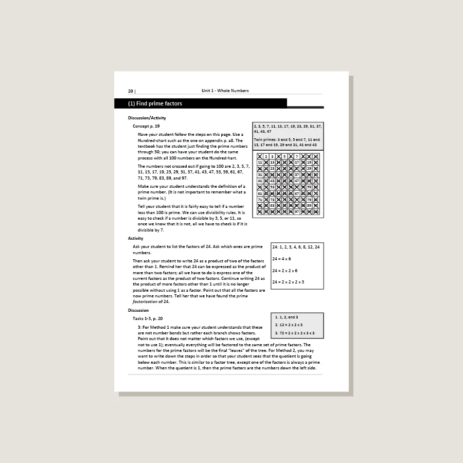 Primary Mathematics Standards Edition Home Instructor's Guide 5A - Image 2