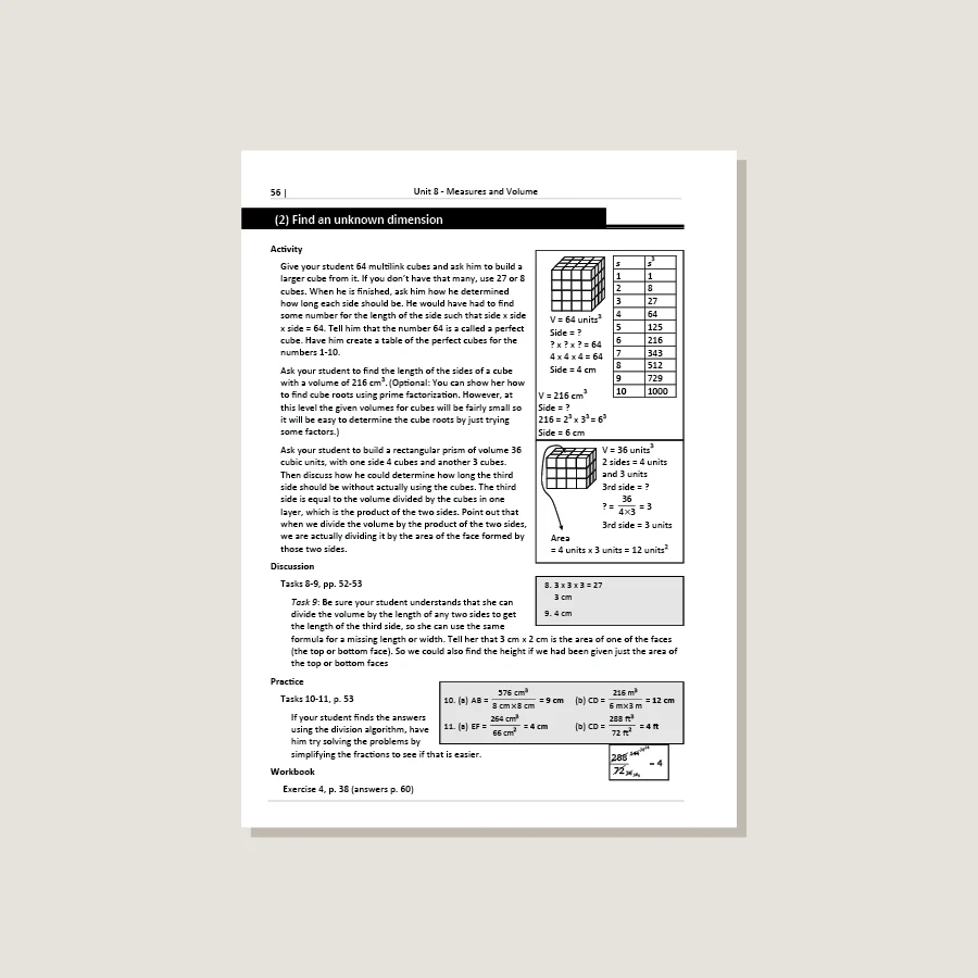 Primary Mathematics Standards Edition Home Instructor's Guide 5B - Blemished - Image 2