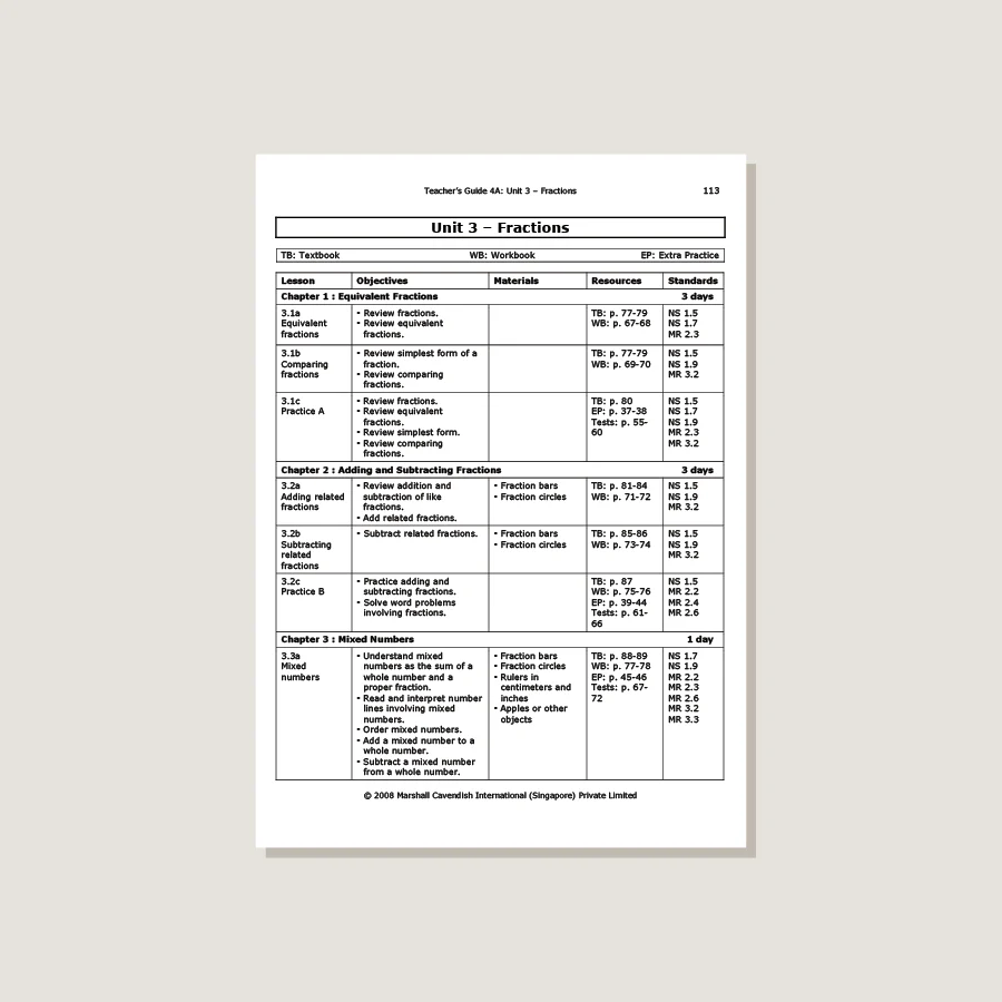 Primary Mathematics Standards Edition Teacher's Guide 4A - Image 2