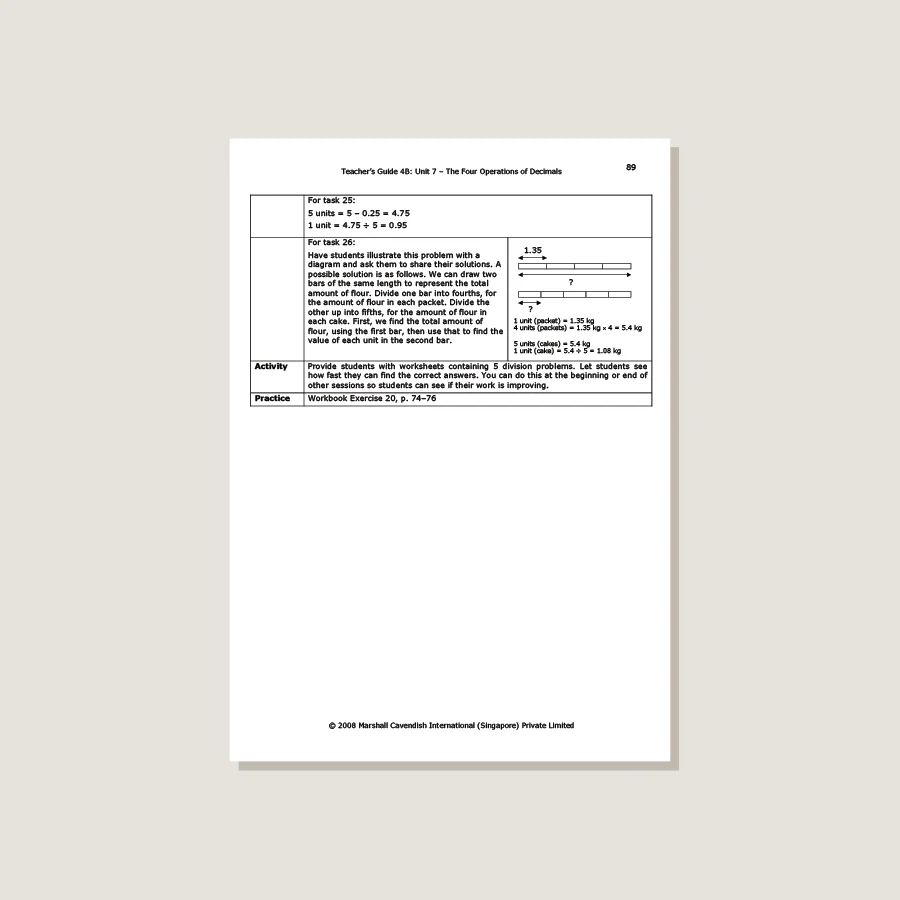 Primary Mathematics Standards Edition Teacher's Guide 4B - Image 4