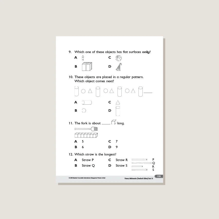 Primary Mathematics Standards Edition Tests 1A - Blemished - Image 4