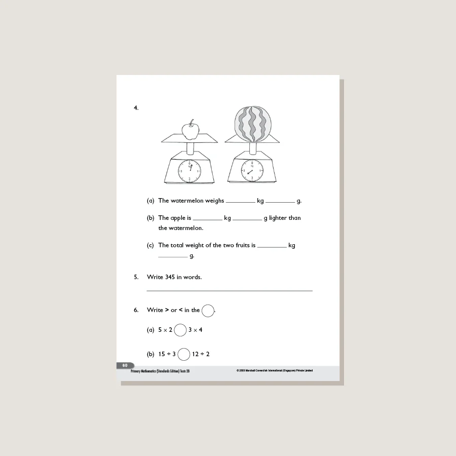 Primary Mathematics Standards Edition Tests 2B - Image 3