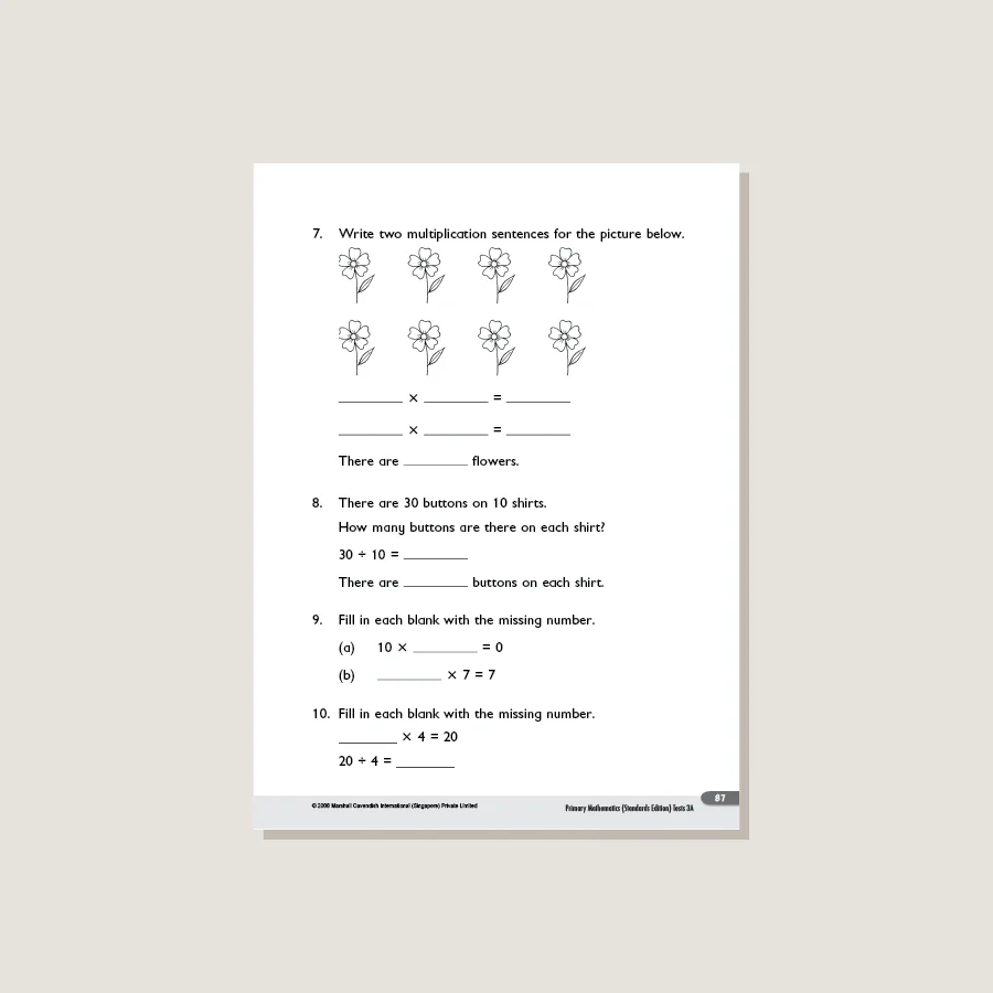 Primary Mathematics Standards Edition Tests 3A - Image 3