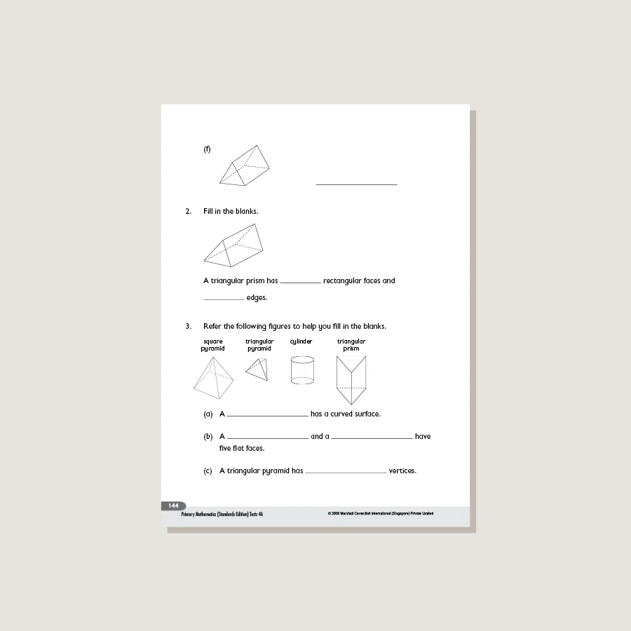Primary Mathematics Standards Edition Tests 4A - Blemished - Image 4