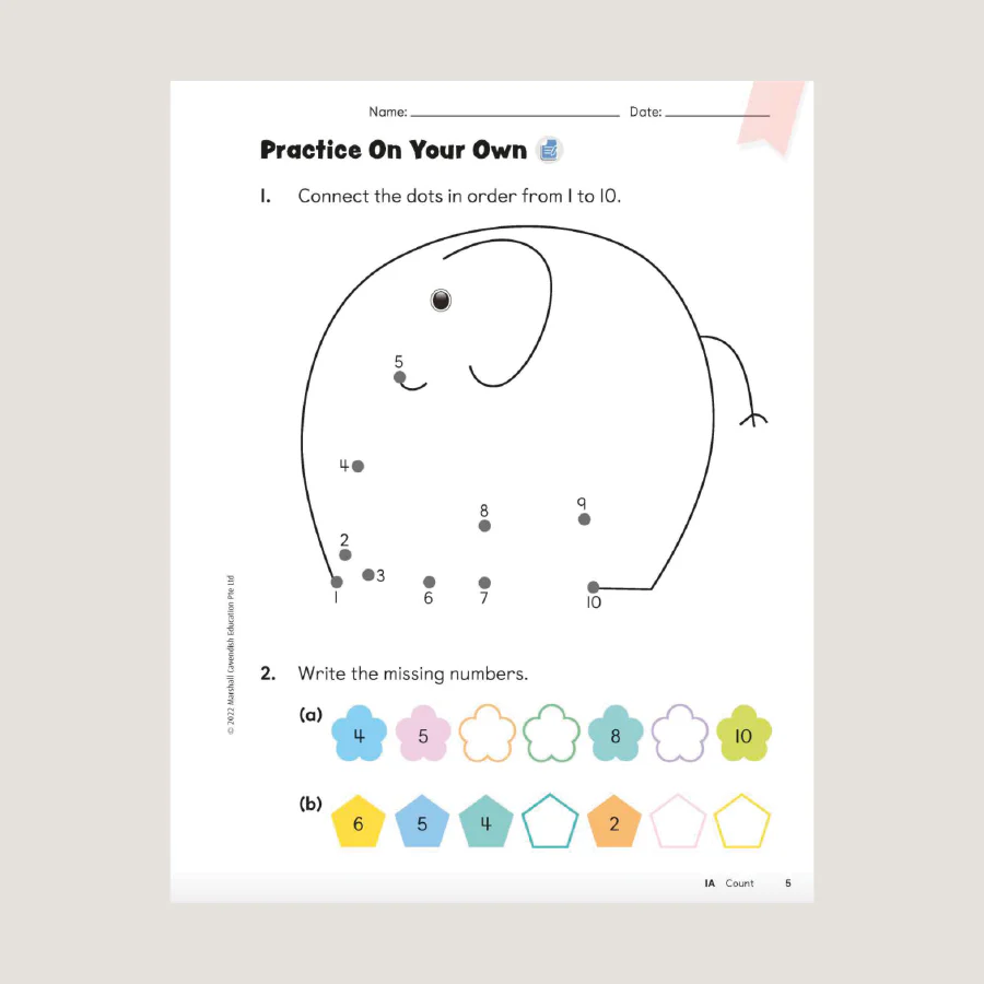Primary Mathematics Student Book 1A (2022 Edition) - Image 2