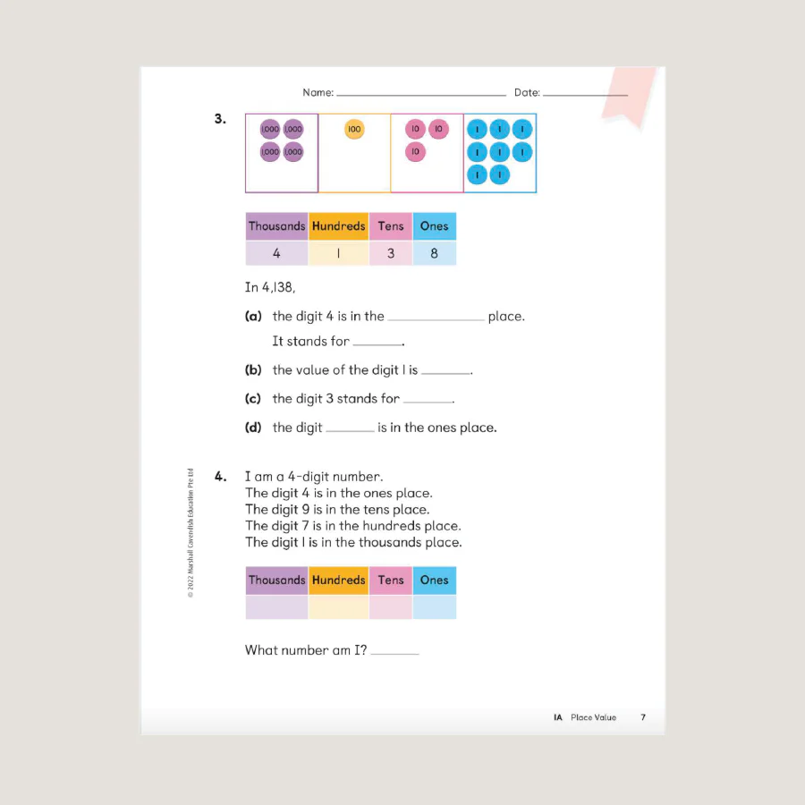 Primary Mathematics Student Book 3A (2022 Edition) - Blemished - Image 2
