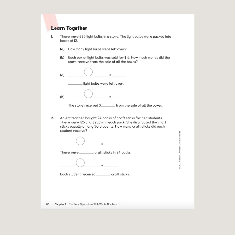 Primary Mathematics Student Book 5A (2022 Edition) - Blemished - Image 4
