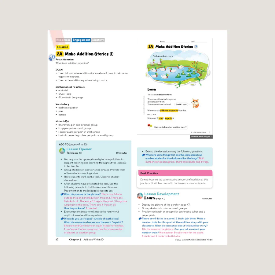 Primary Mathematics Teacher's Guide 1A (2022 Edition) - Blemished - Image 4