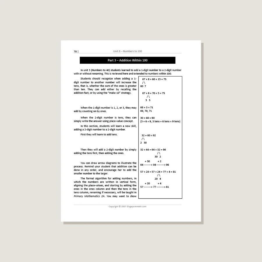 Primary Mathematics U.S. Edition Home Instructor's Guide 1B - Image 2