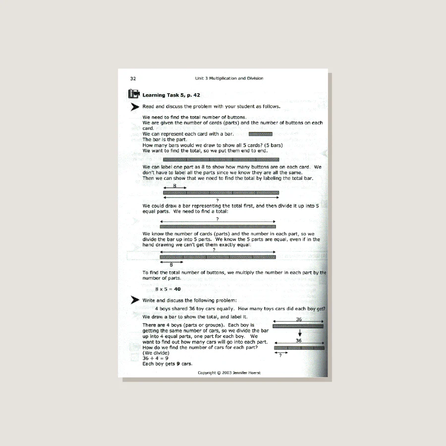 Primary Mathematics U.S. Edition Home Instructor's Guide 3A - Blemished - Image 2