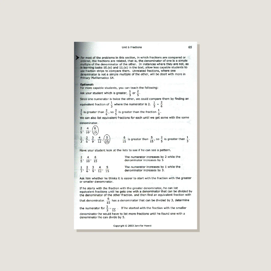 Primary Mathematics U.S. Edition Home Instructor's Guide 3B - Image 4