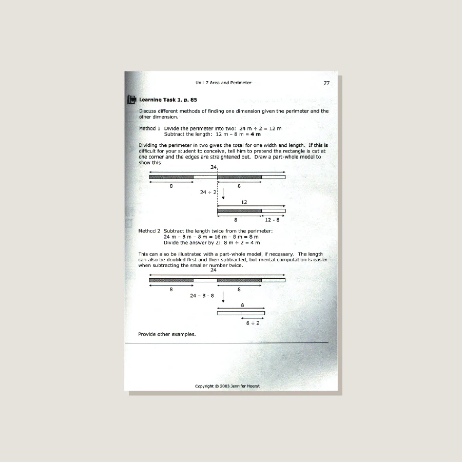 Primary Mathematics U.S. Edition Home Instructor's Guide 4A - Blemished - Image 4