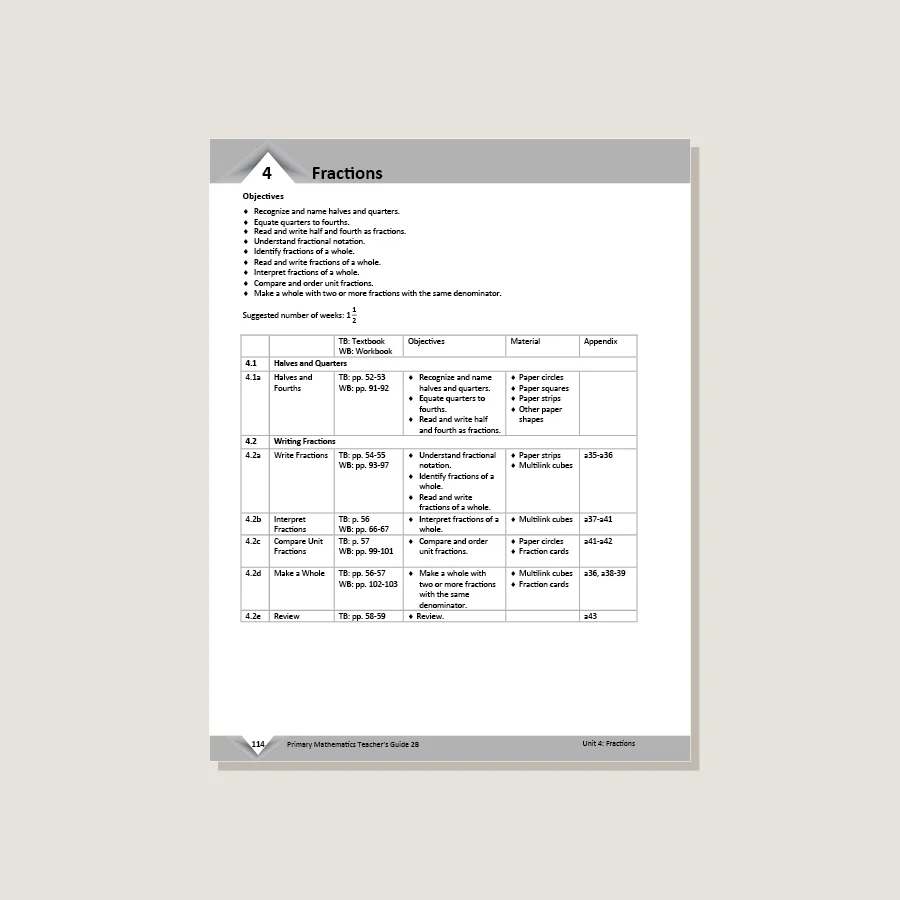 Primary Mathematics U.S. Edition Teacher's Guide 2B - Blemished - Image 2