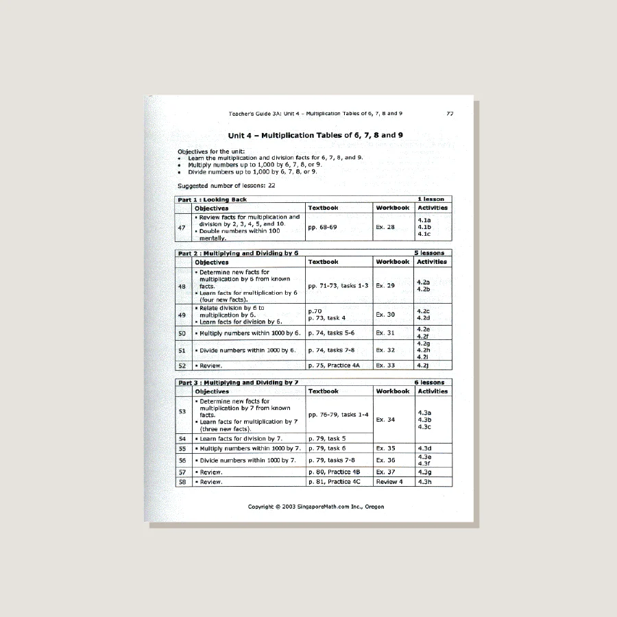 Primary Mathematics U.S. Edition Teacher's Guide 3A - Blemished - Image 2