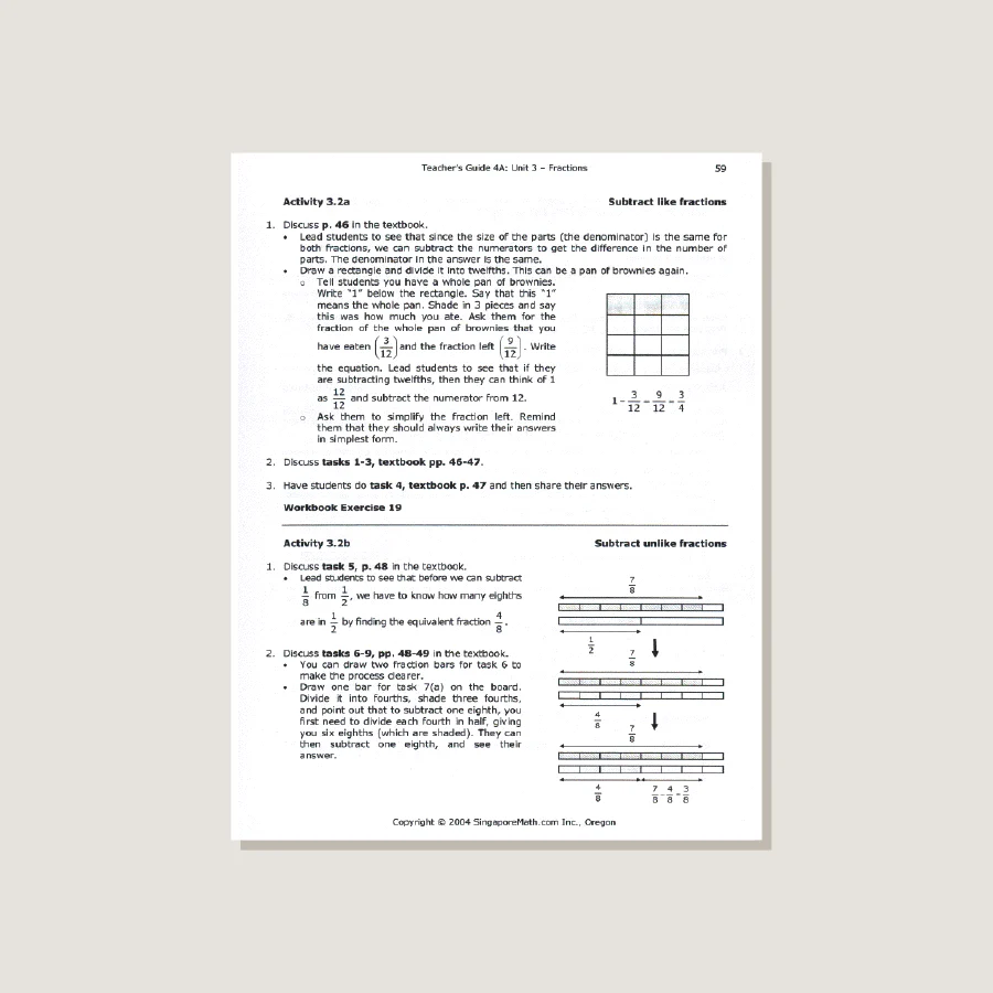 Primary Mathematics U.S. Edition Teacher's Guide 4A - Image 2