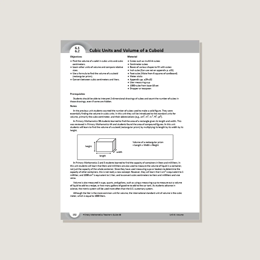 Primary Mathematics U.S. Edition Teacher's Guide 4B - Image 3