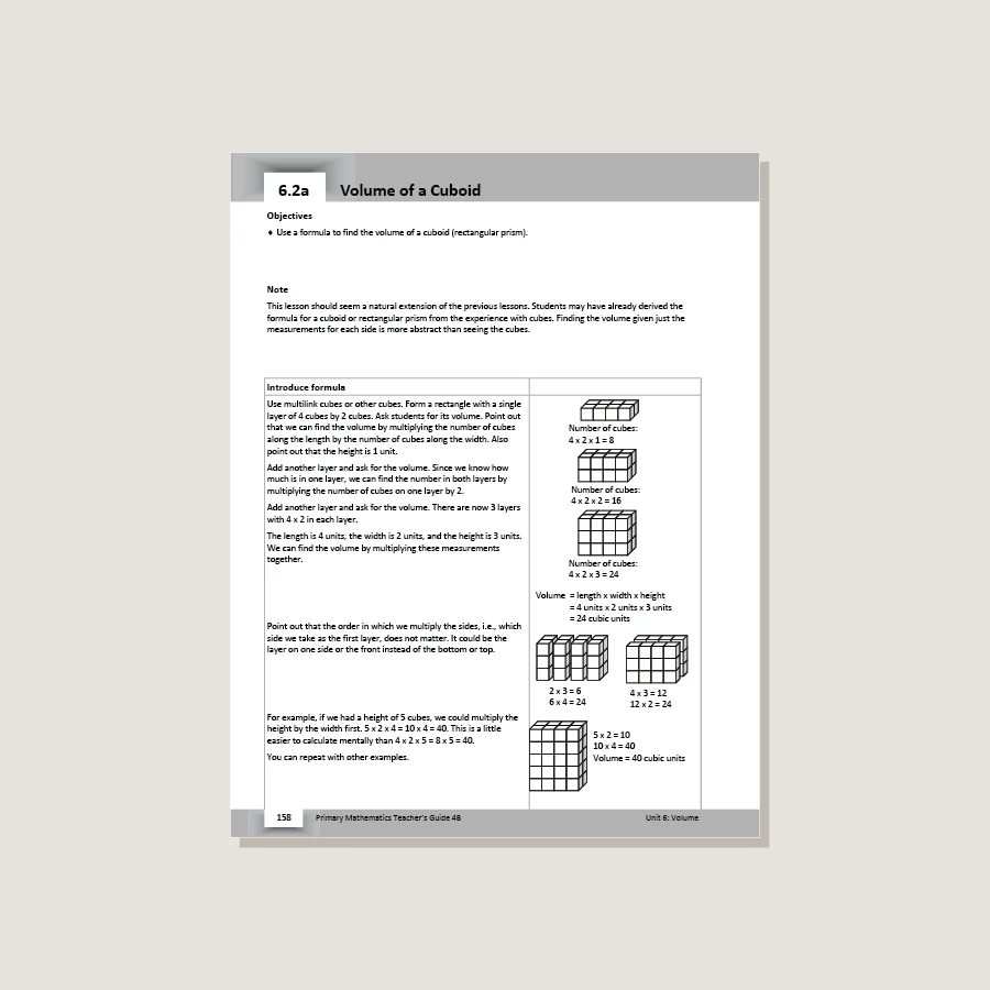 Primary Mathematics U.S. Edition Teacher's Guide 4B - Blemished - Image 4