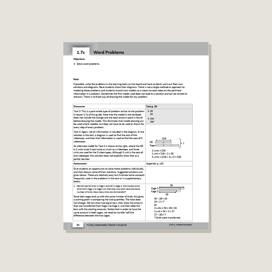 Primary Mathematics U.S. Edition Teacher's Guide 5A - Image 2